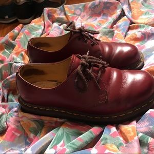 Cherry red dr martens made in England